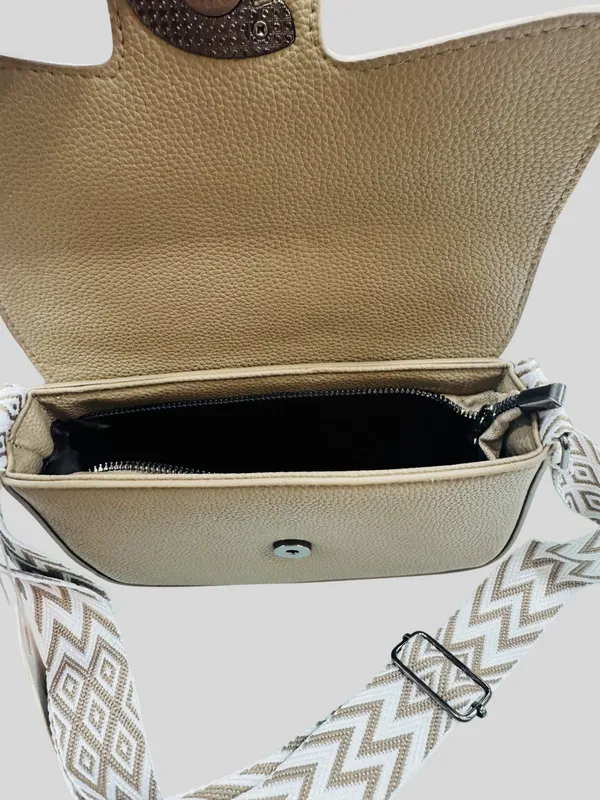 Brown_Textured_Crossbody_Bag_With_Chevron_Strap