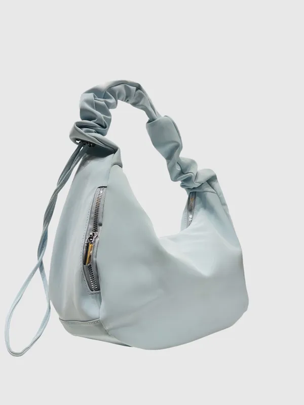 Stylish_Blue_Hobo_Bag_With_Ruched_Handle