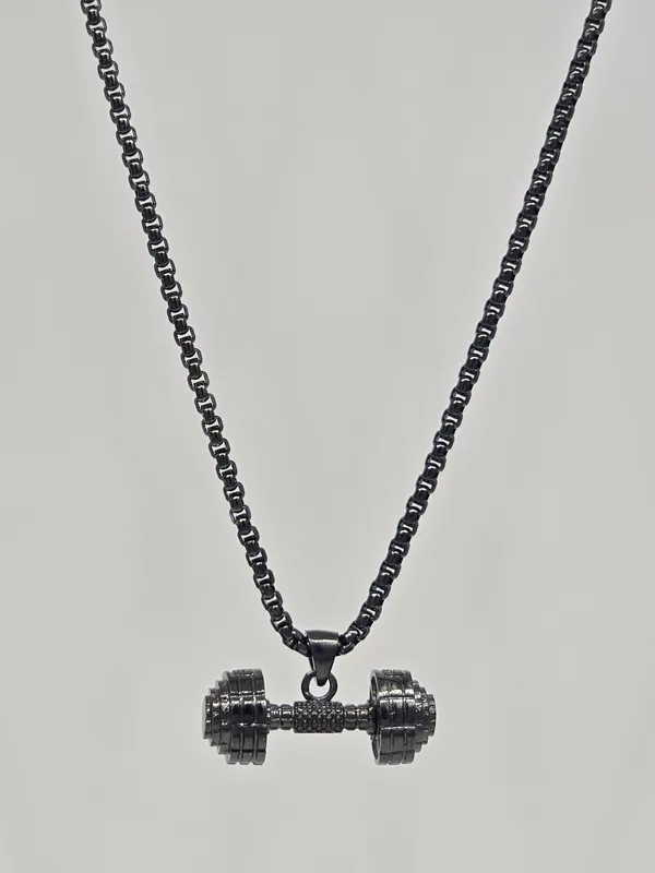 Classic_Dumbell_Necklace_Black_Rhodium