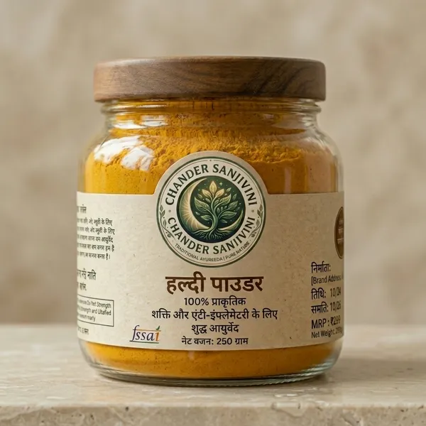 Chander_Sanjivini_Turmeric_Powder_(Haldi_Powder)_-_100%_Natural_Ayurvedic_Turmeric_for_Strength_and_Immunity_-_250g