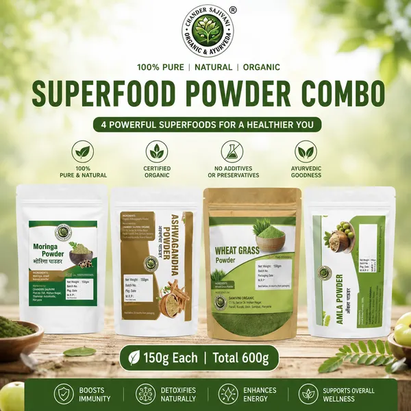 Organic_Superfood_Wellness_Combo_(150g_Each)_–_Moringa,_Ashwagandha,_Wheatgrass_&_Amla_Powder
