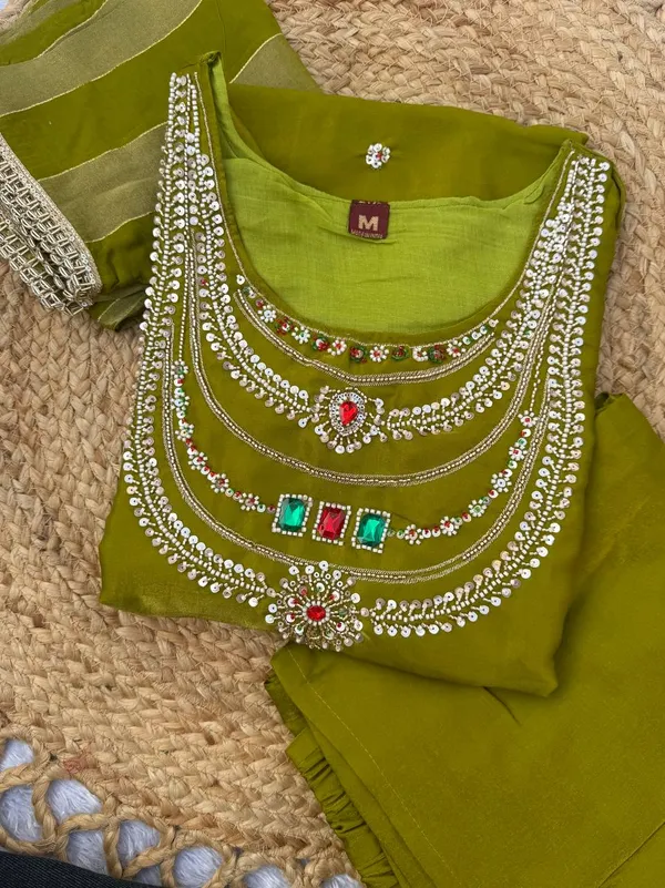 Extraordinary_Green_Party_Wear_Glass_Silk_Top_Palazzo_Set_with_Beads_and_Stone_Work