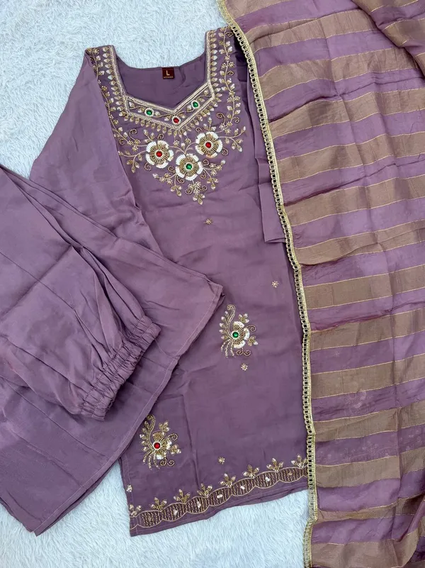 Lavender_Glass_Silk_Top_Palazzo_Dupatta_Set_with_Beads_and_Stone_Work_at