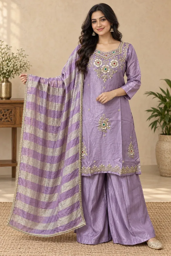 Lavender_Glass_Silk_Top_Palazzo_Dupatta_Set_with_Beads_and_Stone_Work_at