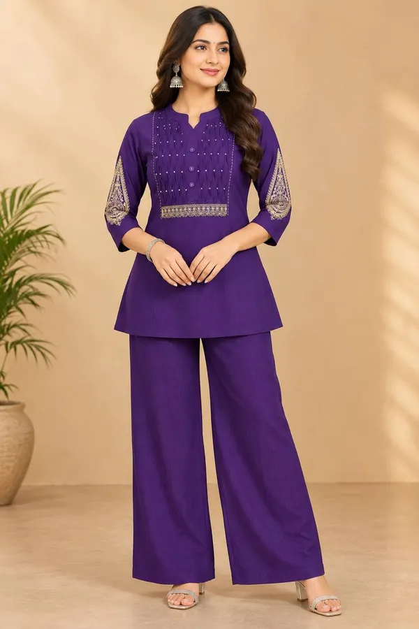 Dhabu_cotton_With_Embroidery_Work_Co-Ord_Set