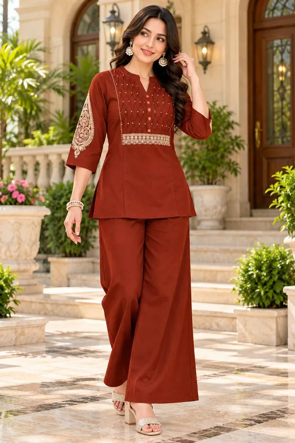 Dhabu_cotton_With_Embroidery_Work_Co-Ord_Set