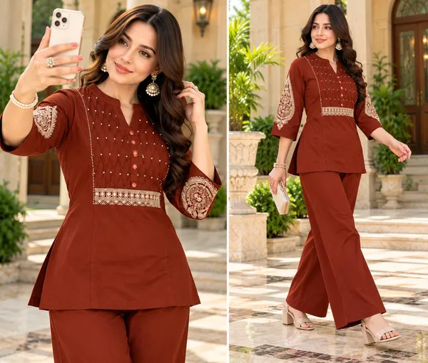 Dhabu_cotton_With_Embroidery_Work_Co-Ord_Set
