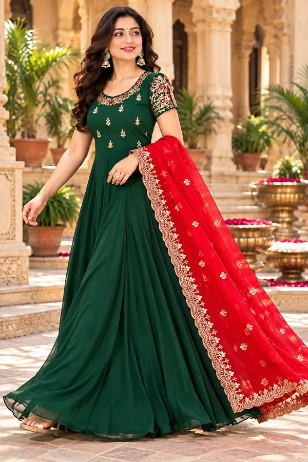 Rayams__Soft_Georgette_With_Embroidery_Work_Dhabu_cotton_Co-Ord_Set