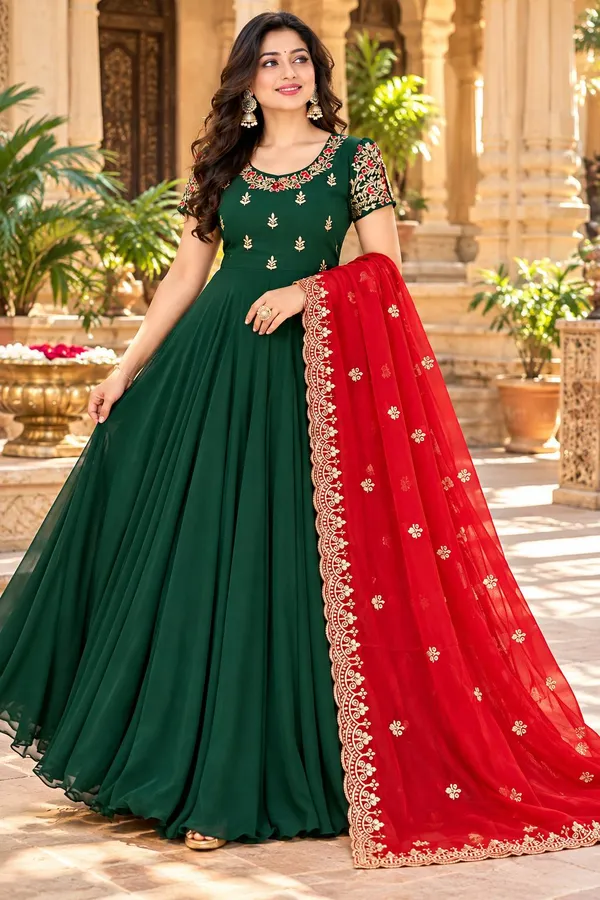 Rayams__Soft_Georgette_With_Embroidery_Work_Dhabu_cotton_Co-Ord_Set