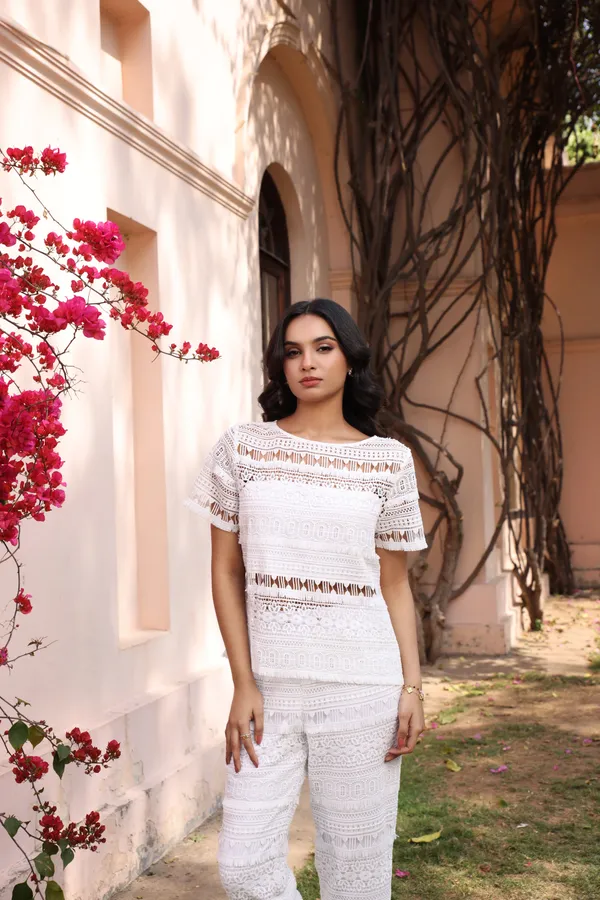 Ivory_Lace_Knit_Lined_Top_For_Women