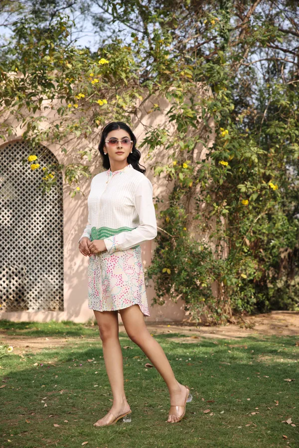 Cotton_Cambric_Pleated_Embroidered_Shirt_Dress_For_Women