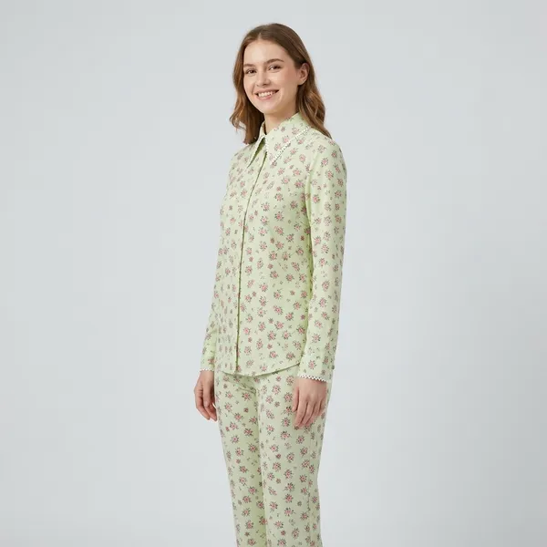 Multicolour_Viscose_Rayon_Floral_Print_Shirt_Pyjama_Co-Ord_Set_For_Women