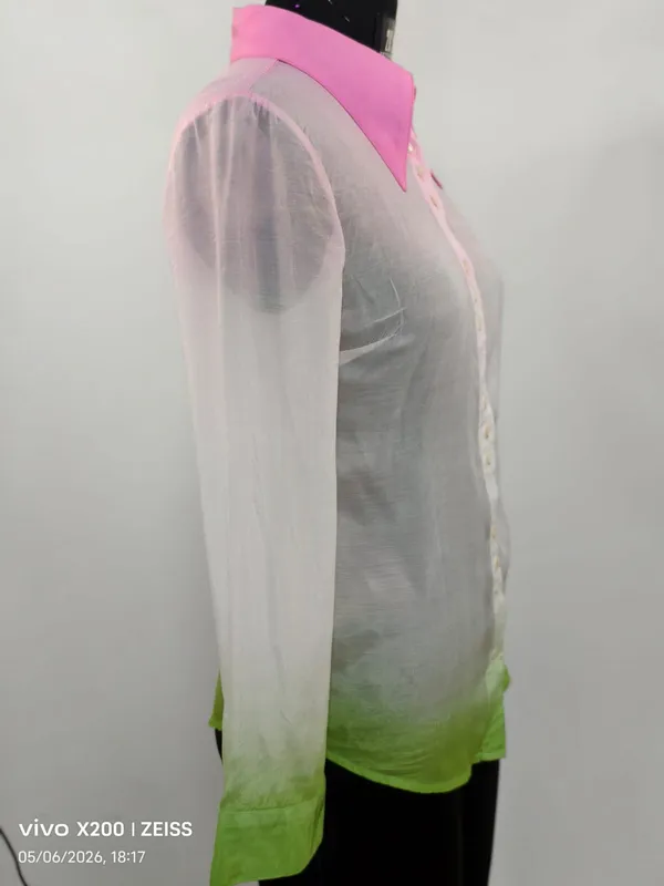 Pink_Ombre_Cotton_Silk_Shirt_For_Women