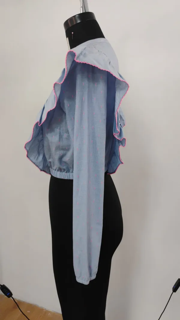 Light_Blue_Cotton_Ruffled_Collar_Crop_Top_For_Women