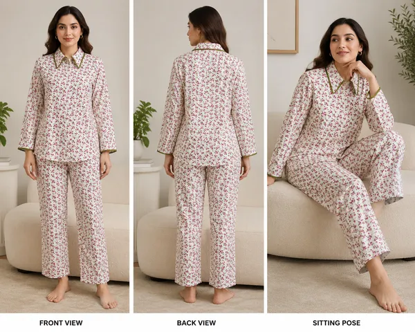 Multicolour_Floral_Viscose_Rayon_Shirt_Pyjama_Co-Ord_Set_For_Women