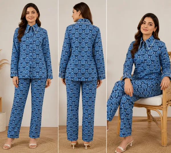 Blue_Floral_Viscose_Rayon_shirt_Trouser__cord_Set_For_Women