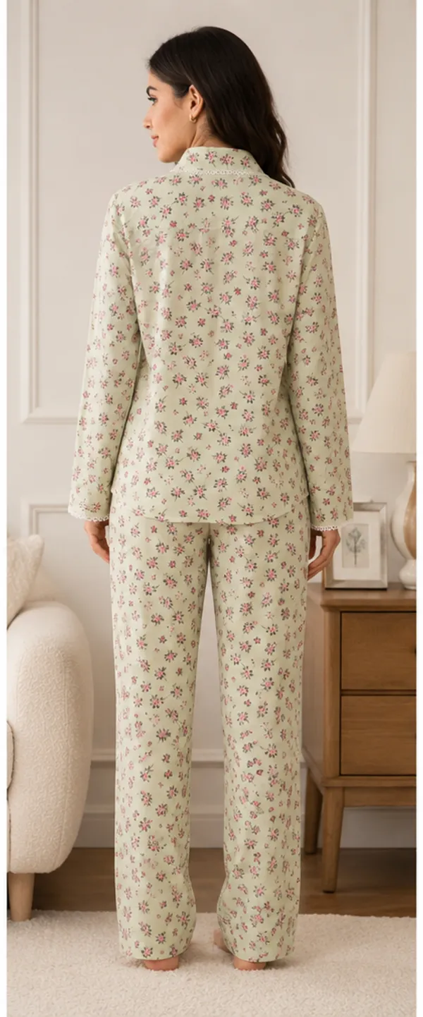 Multicolour_Viscose_Rayon_Floral_Print_Shirt_Pyjama_Co-Ord_Set_For_Women