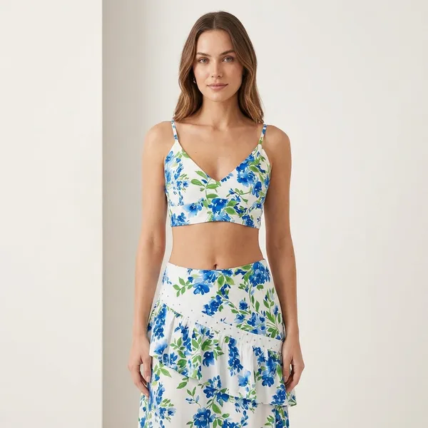White_Floral_Viscose_Rayon_Crop_Top_Ruffle_Skirt_Co-Ord_Set_For_Women