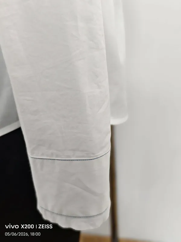 White_Blue_Cotton_Fitted_Formal_Shirt_For_Women