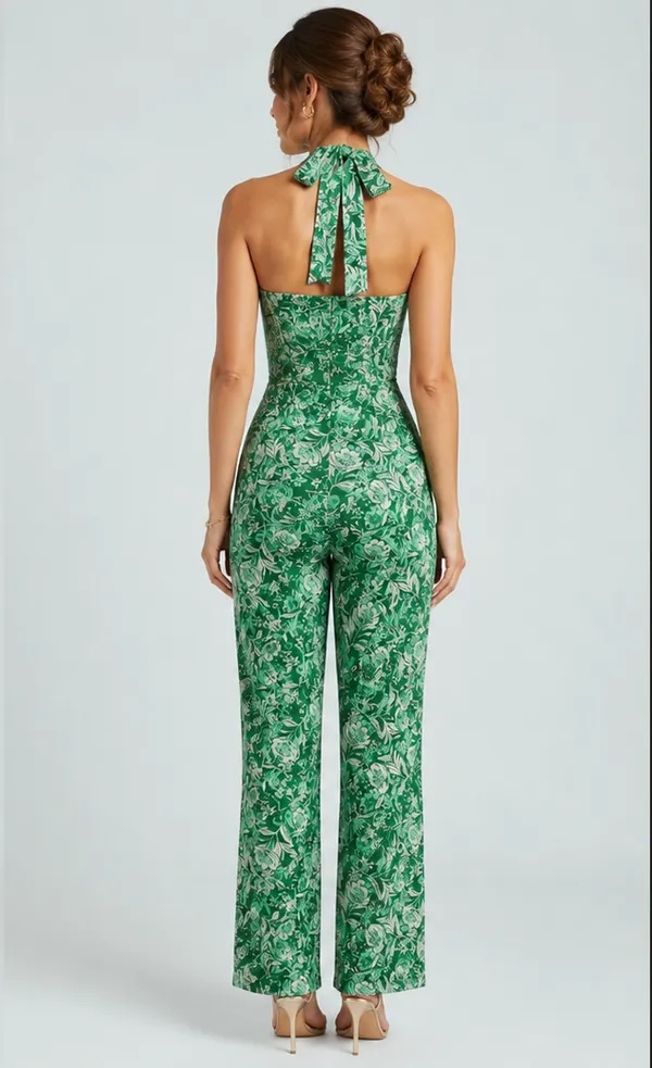 Green_Cotton_Halter_Neck_Floral_Jumpsuit_For_Women