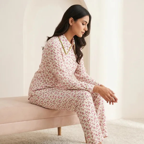Multicolour_Floral_Viscose_Rayon_Shirt_Pyjama_Co-Ord_Set_For_Women
