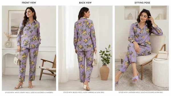 Lavender_Viscose_Rayon_Floral_Print_Shirt_Pajama_Co-Ord_Set_For_Women