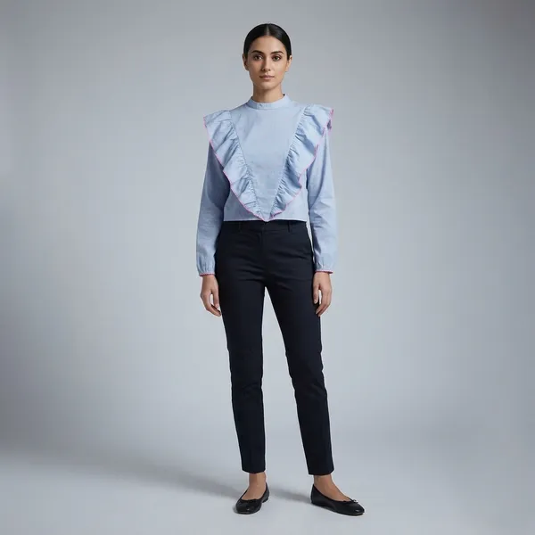 Light_Blue_Cotton_Ruffled_Collar_Crop_Top_For_Women