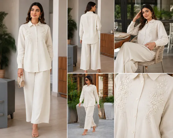Co-ord_set_with_Hand_Embriodered_Shirt__with_belt_and_Trouser