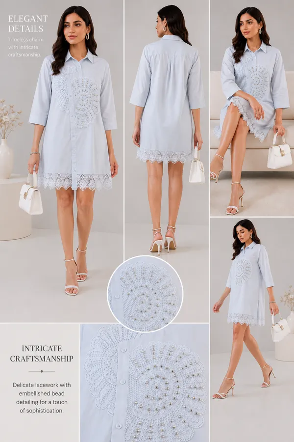 Shirt_dress_with_GPO_patch_with_big_Bead_Hand_work_shirt_dress