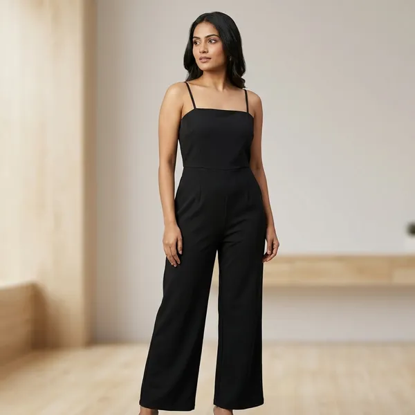 Black_Cotton_Strappy_Wide-Leg_Jumpsuit_For_Women
