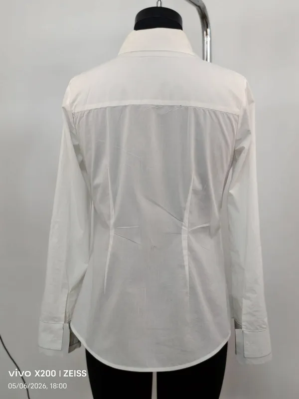 White_Blue_Cotton_Fitted_Formal_Shirt_For_Women
