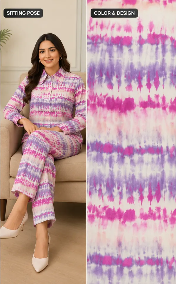 Tie-Dye_Viscose_Rayon_Relaxed_Fit_Shirt_Pyjama_Co-Ord_Set_For_Women