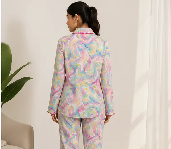 Multicolor_Viscose_Rayon_Swirl_Print_Shirt_Pajama_Co-Ord_Set_For_Women