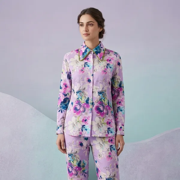 Multicolour_Floral_Viscose_Rayon_Shirt_Pyjama_Co-Ord_Set_For_Women