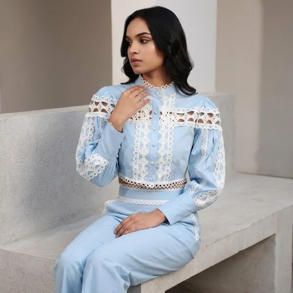Blue_Cotton_Poplin_Structured_Crop_Blouse_For_Women