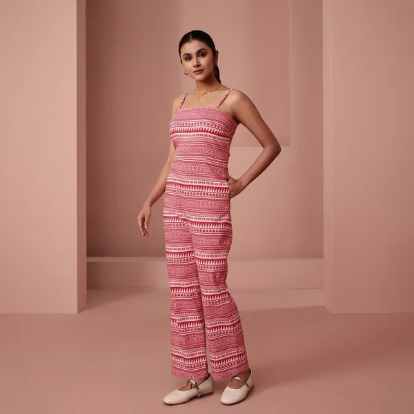 Blush_Pink_Stretch_Cotton_Strapless_Wide-Leg_Jumpsuit_For_Women