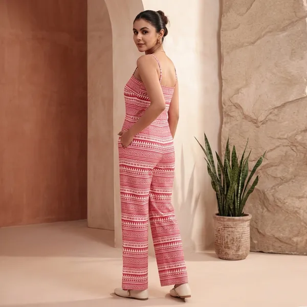 Blush_Pink_Stretch_Cotton_Strapless_Wide-Leg_Jumpsuit_For_Women
