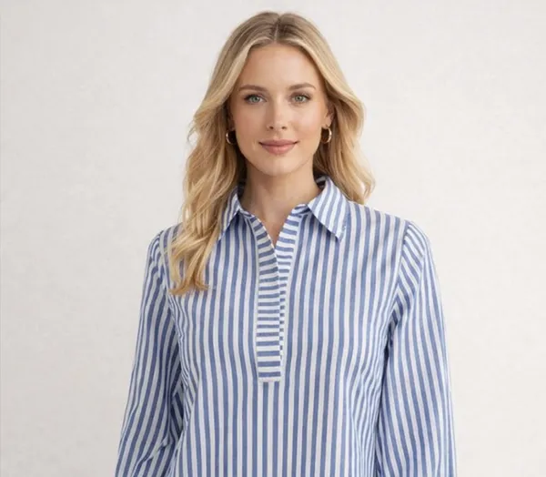 Blue_Stripe_Cotton_Relaxed_Fit_Tunic_Shirt_For_Women