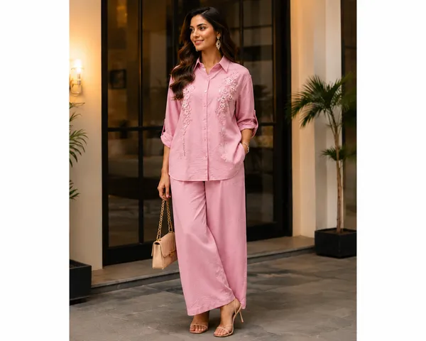 Co-ord_set_with_Hand_Embriodered_Shirt_and_Trouser