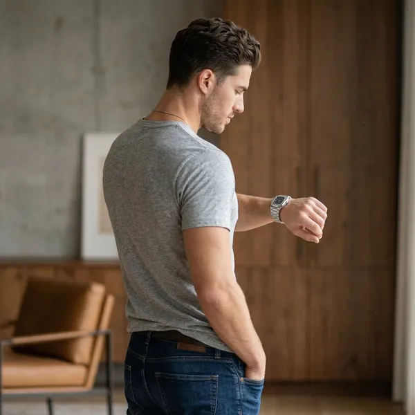 Shorttall_Plain_Round_Neck_Cotton_Tee_Grey