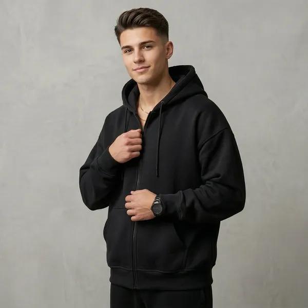 Men_Zip_Up_Hoodie_Black_Black