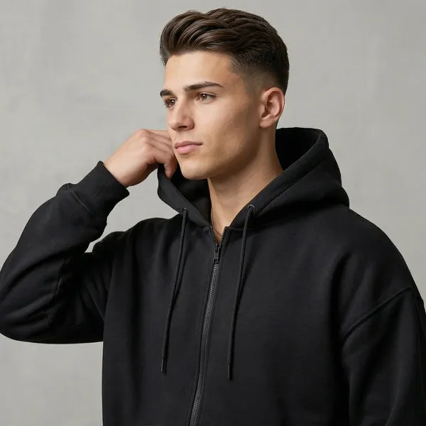 Men_Zip_Up_Hoodie_Black_Black