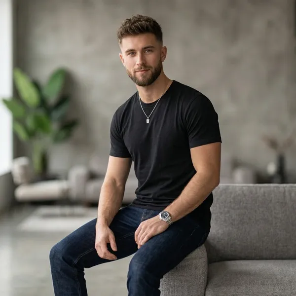 Shorttall_Plain_Round_Neck_Cotton_Tee_Black_Black