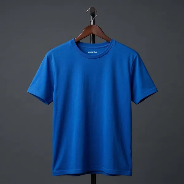 Shorttall_Plain_Round_Neck_Cotton_Tee_Royal_Blue