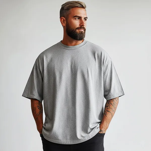 Shorttall_Oversized_Round_Neck_T_Shirt_Grey