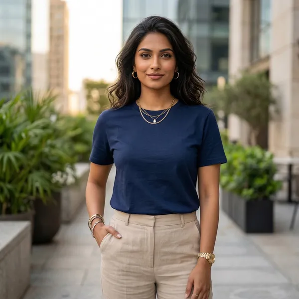 Shorttall_Plain_Round_Neck_Cotton_Women_S_Tee_Navy_Blue_Navy