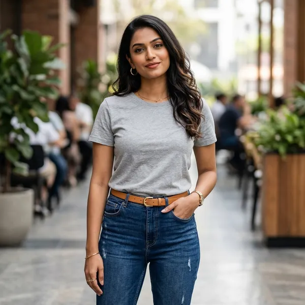 Shorttall_Plain_Round_Neck_Cotton_Women_S_Tee_Grey