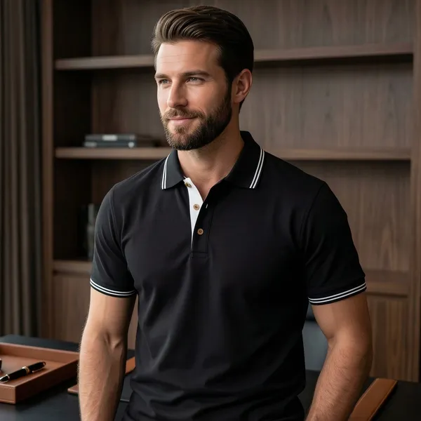 Shorttall_Forestclub_Polo_T_Shirt_Black_With_White_Detail_Black