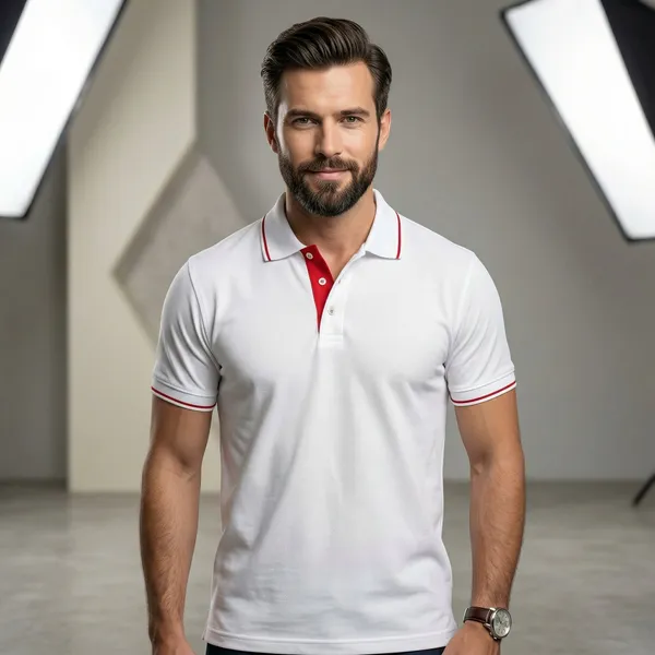 Shorttall_Premium_Polo_T_Shirt_White_With_Red_Tip_White