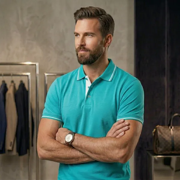Shorttall_Premium_Polo_T_Shirt_Electric_Green_With_White_Tip_Electric_Green